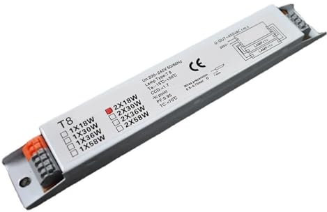 AXTGBHL 220-240 V CA 2x18 W/2x30 W/2x58 W/2x36 W/1x36 W/1x18 W Alimentatore elettronico T8 ad Ampio voltaggio Lampada Fluorescente Reattori(1x18W)