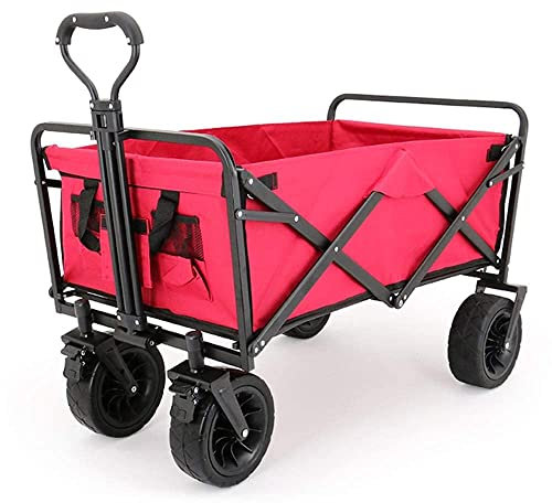 Robuster Gartenwagen für den Außenbereich, mit 20,3 cm großen Gummirädern und Ablage, ideal für Einkaufen, Picknicks und Camping