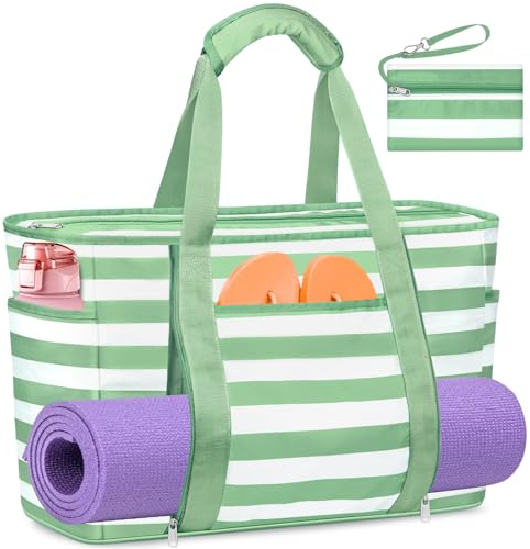 TEUEN Grand Borsa Mare Donna Impermeabile XXL, Borsa Spiaggia Pieghevole con Zip Borsa da Spiaggia Antisabbia Multiuso per Piscina,Viaggio,Shopping,Vacanze(50L)