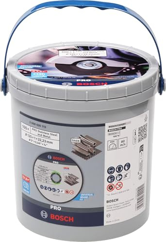 Bosch 100x PRO Stainless Steel and Metal gebundene Long Life Trennscheibe (für Stahl, Edelstahl, Ø 125 mm, Professional Zubehör Kleiner Winkelschleifer)