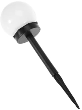 Runde Solar Grasleuchte mit Erdungsstecker aus Kunststoff für Garten | Kugelform, LED, Kunststoffgehäuse, für Zaun oder Party als Solarlicht für Draußen im Garten