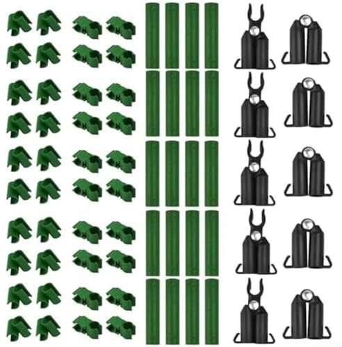 Lot de 70 connecteurs en plastique réglables pour treillage de plantes - Kit de clips pour tiges de treillis de 8 mm et 16 mm (16 mm)