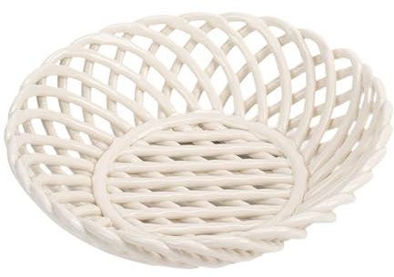 predolo Fruttiera in Ceramica, Piatto Multifunzionale per Cibo e Decorazioni, Vassoio per Feste, 19.8 Cm X 19.8 Cm X