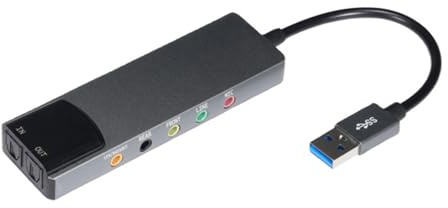 Dasbsug USB Sound Card With 5.1 Channel Adapter For Home Theater And Gaming Setups SPDIF Digital Sound Interfaces