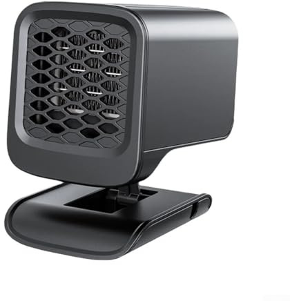 Zilimontt Ventilador de calefacción portátil para coche, 24 V, 180 W con rotación de 360° para camión, SUV, furgoneta, calentador de desempañador de doble velocidad para desempañar parabrisas y calor