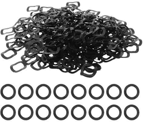 SHINEOFI Rondelle Ondulate in Acciaio al Manganese Nere da 1000 Pezzi Diametro Interno 6 MM Diametro Esterno 9 MM Guarnizioni Elastiche a Molla per Bulloni Viti Cuscinetti Motore e