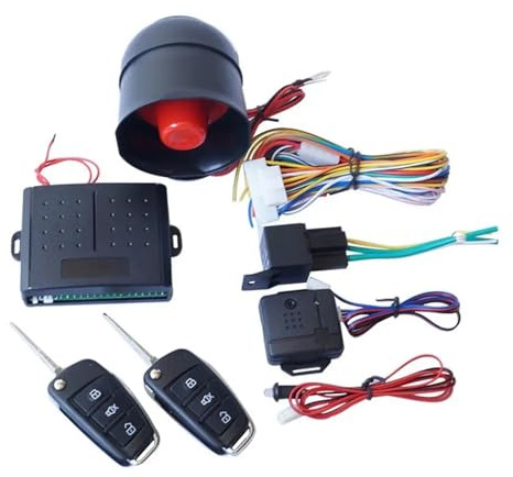 Sistema Alarma Antirrobo Coche Alarma de Coche, Conjunto Alarma Control Remoto, Caja elevación Ventana Abierta automática, Bloqueo, Sistema vehículo unidireccional