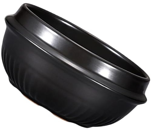 EXAOMBLE Olla de Cerámica para Cocinar 1100Ml Cazuela Tradicional para Estofados y Sopa Uso en Hogar y Restaurante Utensilio Resistente al Calor