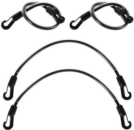 STAHAD 4 Stück Beinschnüre Pferdedecke Elastische Ersatzbänder mit Doppelten Clips aus Nylon und PVC für Winter Pferdedecke Bauchschutz Sicherer Halt