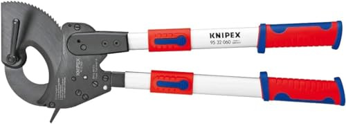 KNIPEX Kabelschneider (Ratschenprinzip), 95 32 060 | Mit Teleskopschenkeln mit Mehrkomponenten-Hüllen 630 mm