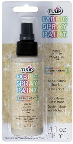 Tulip 26570 Glitzer permanent Spray für Stoff, 118 ml Farbe Gold glänzenden Decks