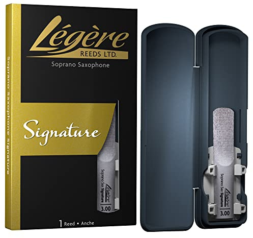 Légère Blätter für Sopransaxophon, Signature, Stärke 3.00 (SSG3.00), hochwertiges synthetisches Holzblasblattz