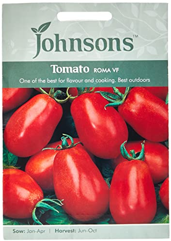 Johnsons 14532 Vegetable Seeds, Tomato Roma VF, Green