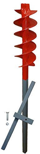 1,1m Erdbohrer mit 120mm Bohrkopf -VERLÄNGERBAR- auch als Brunnenbohrer, Handerdbohrer, Erdlochbohrer, Brunnenbohrgerät, Pflanzbohrer, Zaunbohrer, Pfahlbohrer UVM. einsetzbar ! Made in Germany