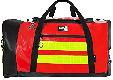 AEROcase WEARbag Bekleidungstasche Einsatztasche Rot Feuerwehr Tasche/Rettungsdienst Tasche, erweiterbar Large-XL mit Extension-Funktion, separates Stiefelfach, robust, staubdicht & reflex