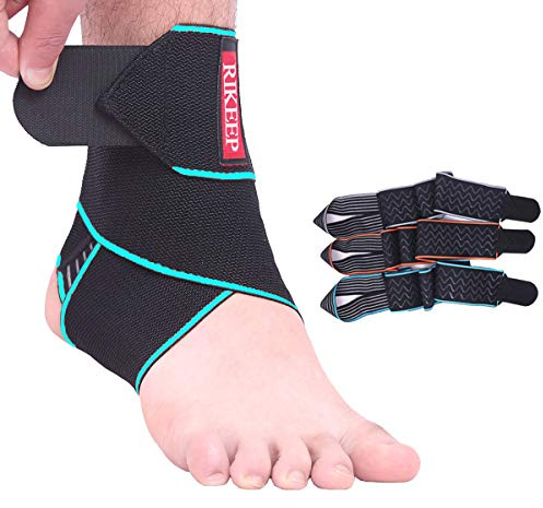 Candy Li Ankle Brace for Sprained Ankle, Ankle Support for Women & Men, Adjustable Compression Wrap Breathable Nylon Super Elastic & Comfortable for Sports– Blue