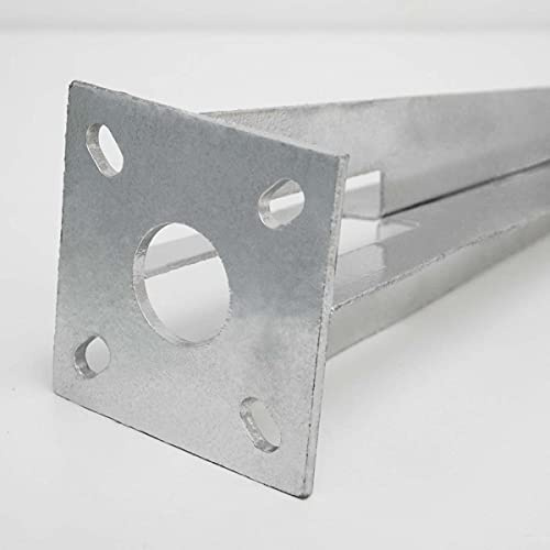 NIEDERBERG METALL Bodenhülse 50cm Einschlaghülse Einschlagbodenhülse für runde Ø 34mm Zaunpfosten Zaunpfähle Metall Hülse Pfostenträger Pfahlstütze feuerverzinkt Silber