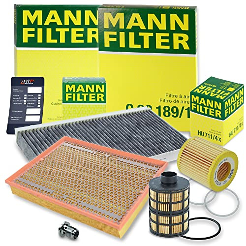 MANN-FILTER Inspektionspaket Filterset 1x Ölfilter, 1x Luftfilter, 1x Innenraumfilter, 1x Kraftstofffilter, 1x Ölablassschraube Kompatibel mit OPEL SIGNUM CC (Z03), VECTRA C (Z02),