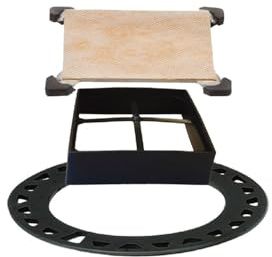 Schluter Kerdi-Drain Grate Kit Tile with Integrated Slope Bonding Flange - Ideal for Bathroom or Wet Rooms - 4, Adjustable - KD4GRKECS