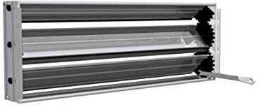 GASMOBE Compuerta de regulación de caudal por palanca lamas opuestas para acoplar a la rejilla. (700x100).