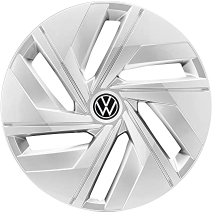 Volkswagen 11A071458WZF Radkappen (4 Stück) Radzierblenden 18 Zoll Stahlfelgen, Silber