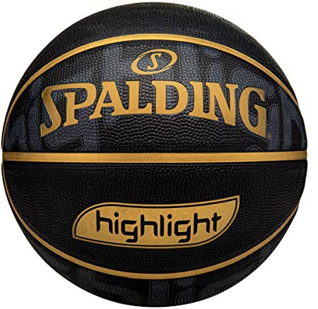 Spalding Highlight Outdoor-Basketball, Gummi, Größe 7 (74,9 cm)