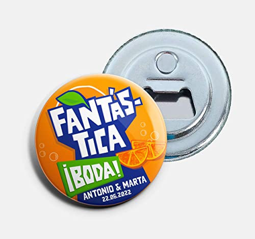 Chapas Abrebotellas con imán personalizadas para bodas | Fantastica (25)