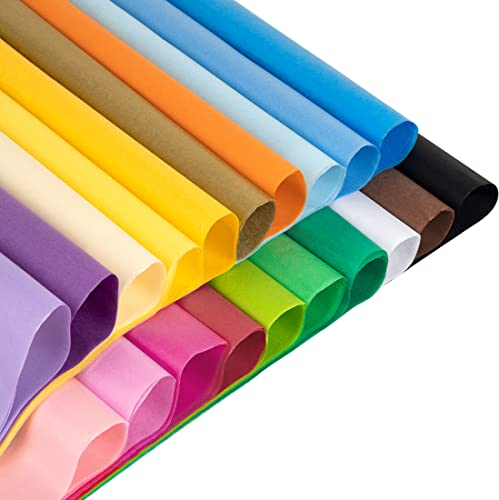 60 Blatt Transparentpapier Bunt, 20 Farben Seidenpapier, 50 * 70cm Tissue Paper, Glanzpapier zum Basteln von Weihnachten, Geburtstag, Hochzeit und Dekorationen.