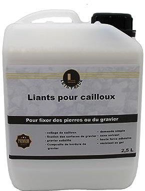 Liant de gravier/fortifiant de gravier (2,5 L) Liant pour relier des cailloux ou des graviers de toutes sortes dans un bidon de 2,5 L.