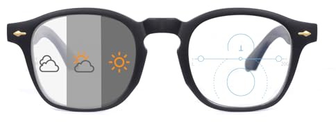 OKH Fotocromatico Progressive Multifocal Lettore UV400 Outdoor Blu Blocco Luce Donna Uomo Bifocale Rettangolo 1,50 diottrie