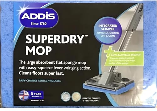 AMK® Addis Superdry Anti Bacterial Cleaning Sponge Mop Refill Replacement Head
