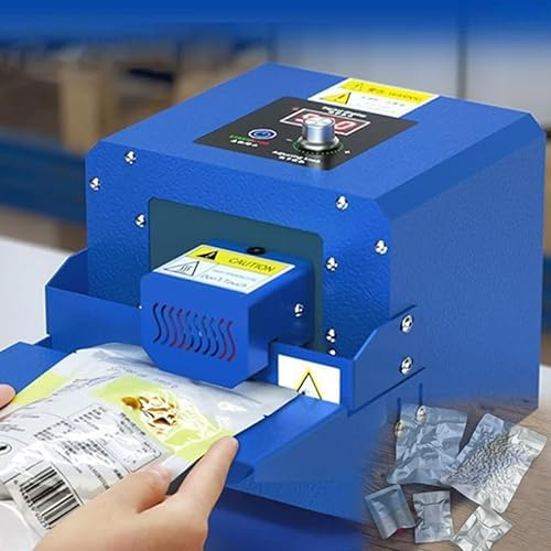 TAHALI Macchina termosigillatrice, Macchina Automatica per sigillare plastica, Controllo della Temperatura della sigillatrice a rulli continui, sigillatrice per Sacchetti per Biscotti,B-110V