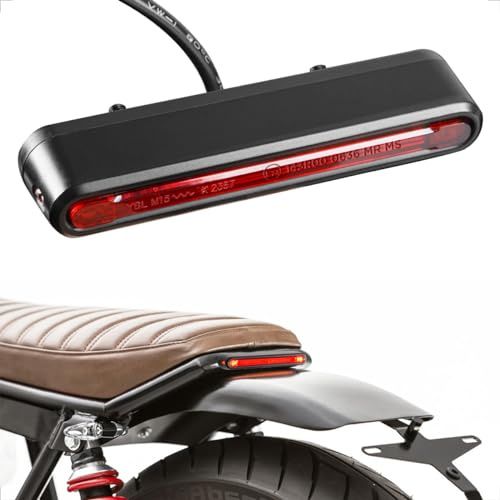 evermotor 6–58 V bromsljus motorcykel bakljus bak, E24 E-godkänd, StVZO-godkänd för e-cykel, universell LED bakljus, 1200 mm kabel, för bakre bagagehållare 50/80 mm