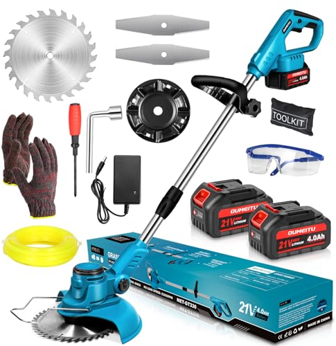 Débroussailleuse électrique Makita 21 V - 1300 W - 2 x 4,0 Ah - Lames 8 - Têtes pelouse/jardin