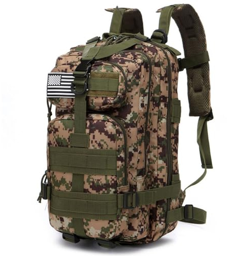 THURAM Mochila de pesca de 20 litros en nailon impermeable duradero para deportes militares, senderismo, casual, 20 Grande longueur