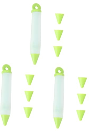 TOPBATHY 3pcs Silicone Cake Decorating Pen Piping Tool for Cookie Cupcake Icing Easy to Use Clean Multi for Chocolate Cake