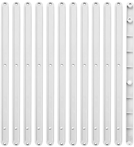 6 Paar weiße Kunststoff-Schubladenschienen, 298 mm Schubladenschienen, Ersatzschienen, Küchenschrankschienen, Schrankgleiter, Tastaturablage, Schienen-Set, Schubladenschiene, Ersatzschiene,