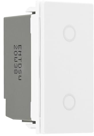 BG EMTDSW Slave Touch LED Dimmer Trailing Edge Euro Module White Insert