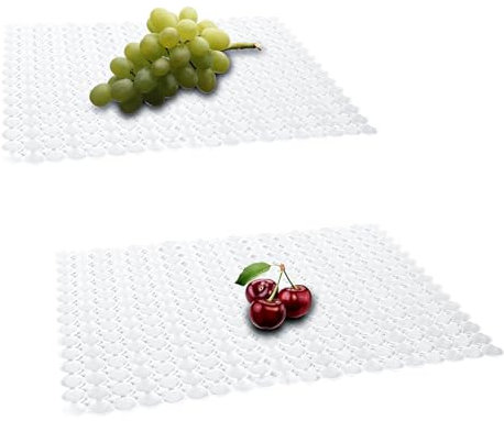 ASelected 2 Pcs Kitchen Sink Mats,Adjustable PVC Sink Mat Protector,40 x 30 cm Sink Drainer Mat Clear Cut to Size Draining Mat Dish Drying Mat for Stainless/Porcelain Steel Sink,Bathroom Kitchen Sink