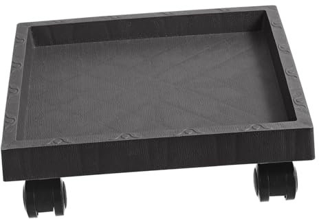 POPETPOP Carrello Porta Vaso Ruote Girevoli Quadrato in Plastica Resistente per Fioriere e Vaso da Interno Giardino Balcone