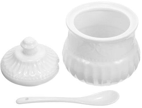Cabilock Zuckerdose Mit Deckel Aus Keramik Gewürzbehälter Für Küche Zuckerspender Für Esstisch Salzvorratsbehälter Praktisch Und Einfach