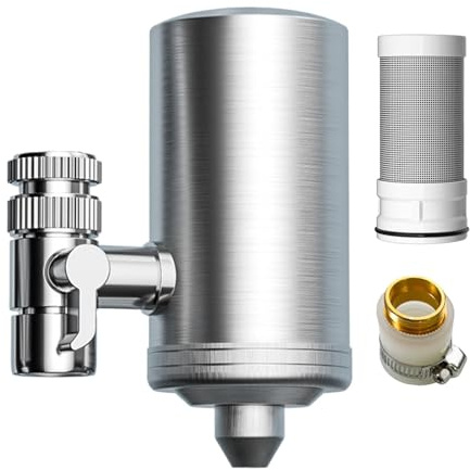 JINGLING Filtre à eau pour évier de cuisine, filtre à eau pour évier | Système de filtration d'eau pour montage sur robinet | Purificateur d'eau pour robinet de cuisine, réduit le chlore, le calcaire