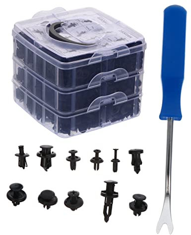 Happyyami Kit Riparazione Paraurti Auto Clip Fissaggio Elementi Scatola Per Auto Fermagli Per Rivetti Clip Espansione