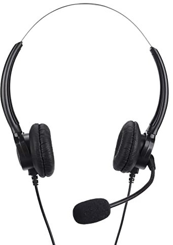 Auriculares Telefónicos con Cable RJ9 con Micrófono de Distribución de Ruido para el Centro Llamadas Servicio Servicio Al Cliente