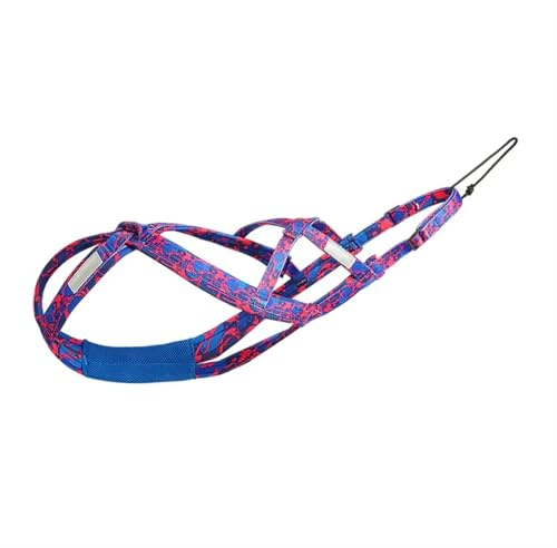 ZWCSHUU Hunde-Gewichtszuggeschirr, Geschwindigkeitstraining, Training, Schlittengeschirr for mittelgroße und große Hunde Hunde Zuggeschirr X Back(Purple,M)