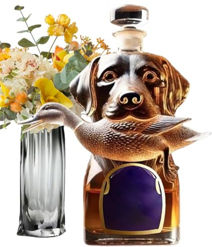 Jarra de whisky | Hound Garrafa Whisky Botella | Contenedor de alcohol denso con figura de perro Decoración para el hogar Brandy Bourbon Vodka Tequila Sociedad