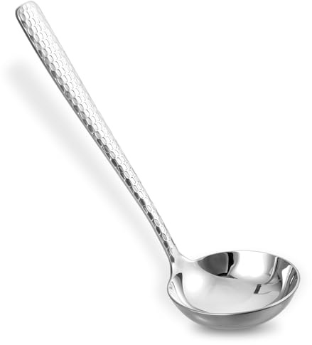 19 CM Kleine Schöpfkelle aus rostfreiem Stahl, Hochwertige 304 Edelstahl Suppenkelle, Servierlöffel zum Servieren und Schöpfen, Kleine Soßenkelle für Saucen Suppen