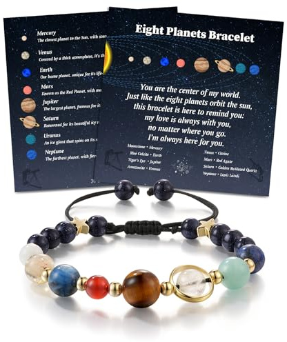 Solar System Planet Bracelet Space Themed Birthday Gifts for Girls Kids