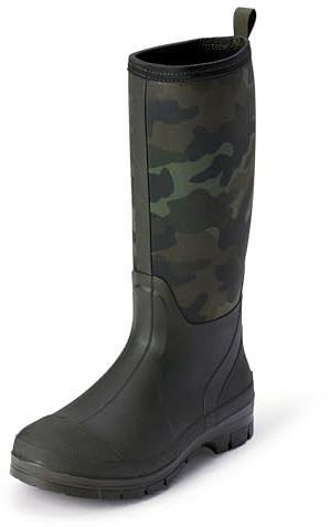Amazon Essentials Bottes de Pluie Imperméables en Néoprène Homme, Camo Olive, 39.5 EU
