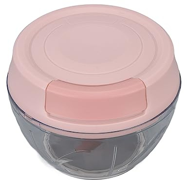 Phefop Elektrisk Vitlökshackare Plast Mini Food Chopper Bärbar Kvarn för Lök Ingefära 1 Touch Operation Kompakt Förberedelseverktyg för Hemköksresor Små Måltider (Medium)